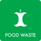 Piktogramm Food waste 12x12 cm Aufkleber Grün