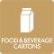 Piktogramm Food & beverage cartons 12x12 cm Aufkleber Braun