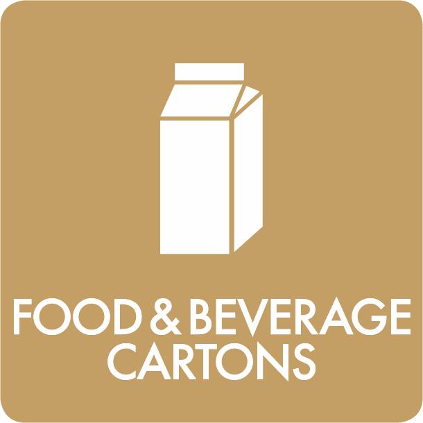 Piktogramm Food & beverage cartons 12x12 cm Aufkleber Braun