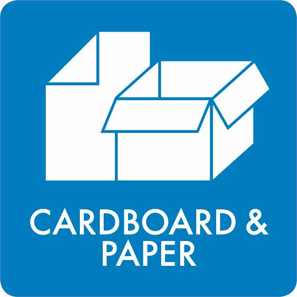 Piktogramm Cardboard & Paper 12x12 cm Aufkleber Blau