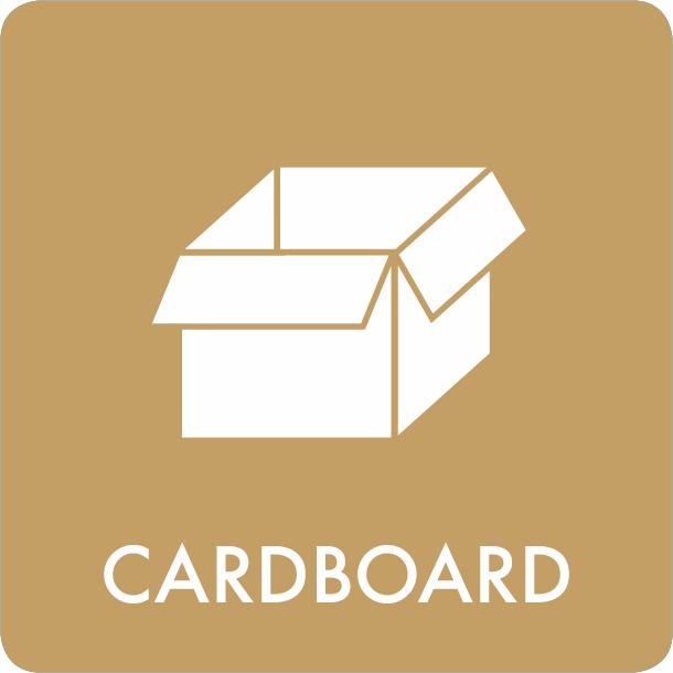 Piktogramm Cardboard 12x12 cm Aufkleber Braun
