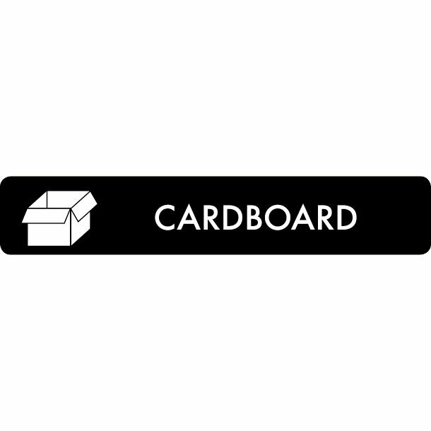 Piktogramm Cardboard 16x3 cm Aufkleber Schwarz