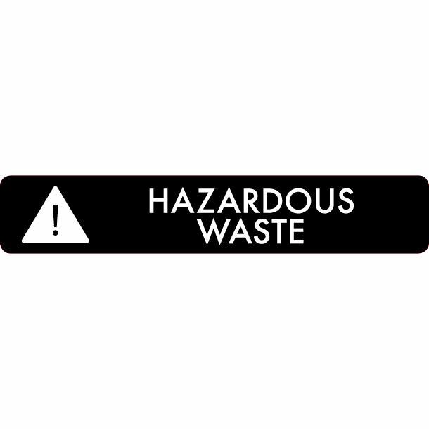 Piktogramm Hazardous waste 16x3 cm Aufkleber Schwarz