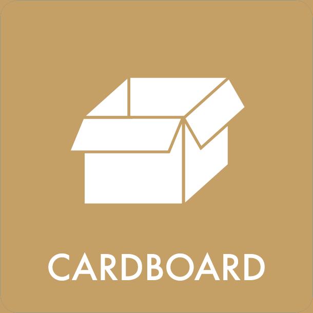 Piktogramm Cardboard 12x12 cm Magnetisch Braun