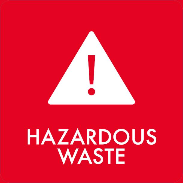 Piktogramm Hazardous waste 12x12 cm Magnetisch Rot