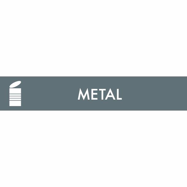 Piktogramm Metal 16x3 cm Magnetisch Grau