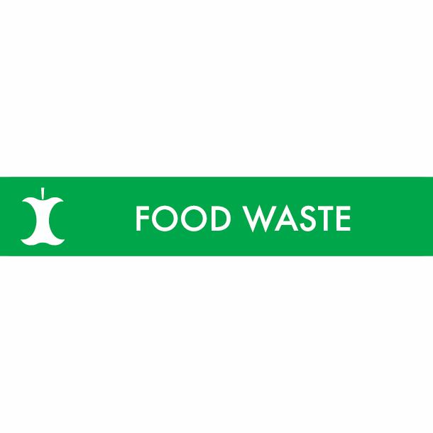 Piktogramm Food waste 16x3 cm Magnetisch Grün