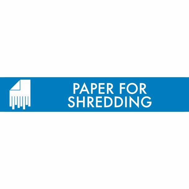 Piktogramm Paper for shredding 16x3 cm Magnetisch Blau