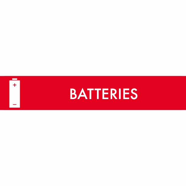 Piktogramm Batteries 16x3 cm Magnetisch Rot